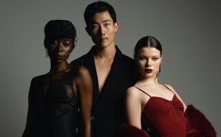 models posing in various outfits