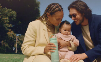 Parents holding their baby
